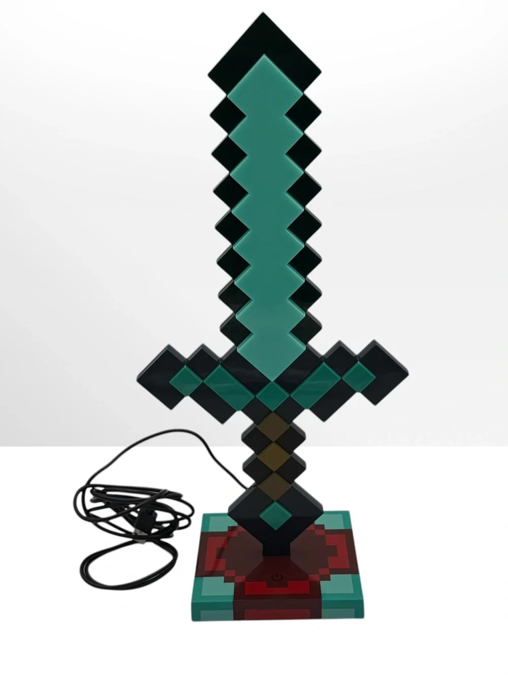 Minecraft Diamond Sword 14” inch USB Desk LED Bedside Night Light Lamp for Gamer